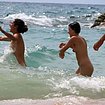 family nudism at the beach