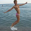 young man model naked beach