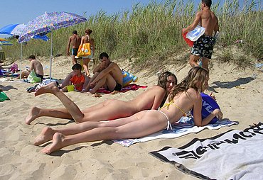 horny teens at beach